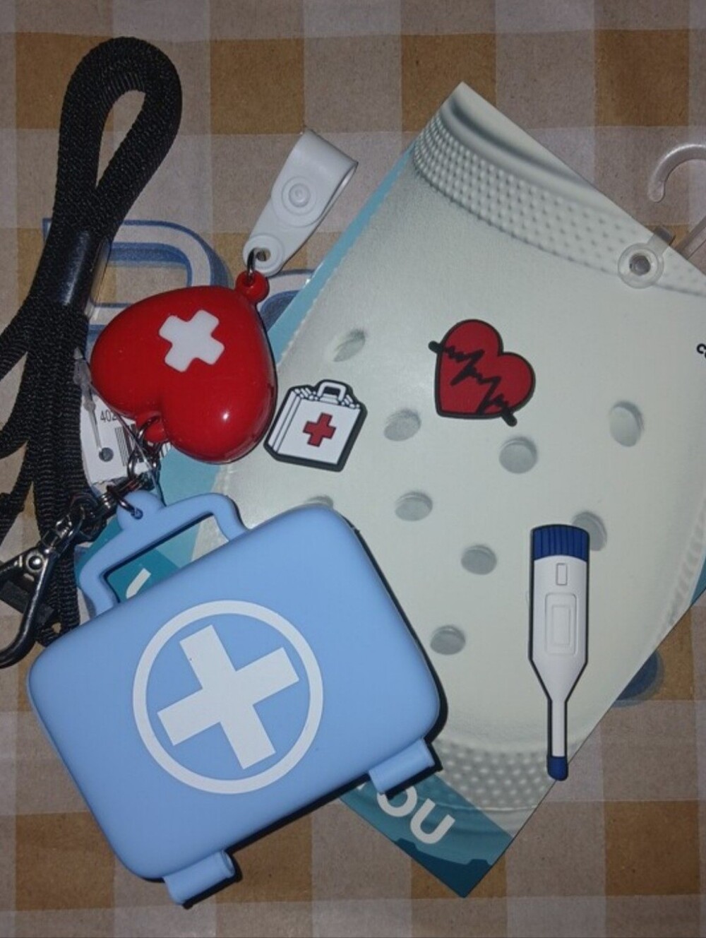 (New) Bath & Body Works Medical Lanyard & Crocs Charms